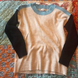 Loft color block sweater size S